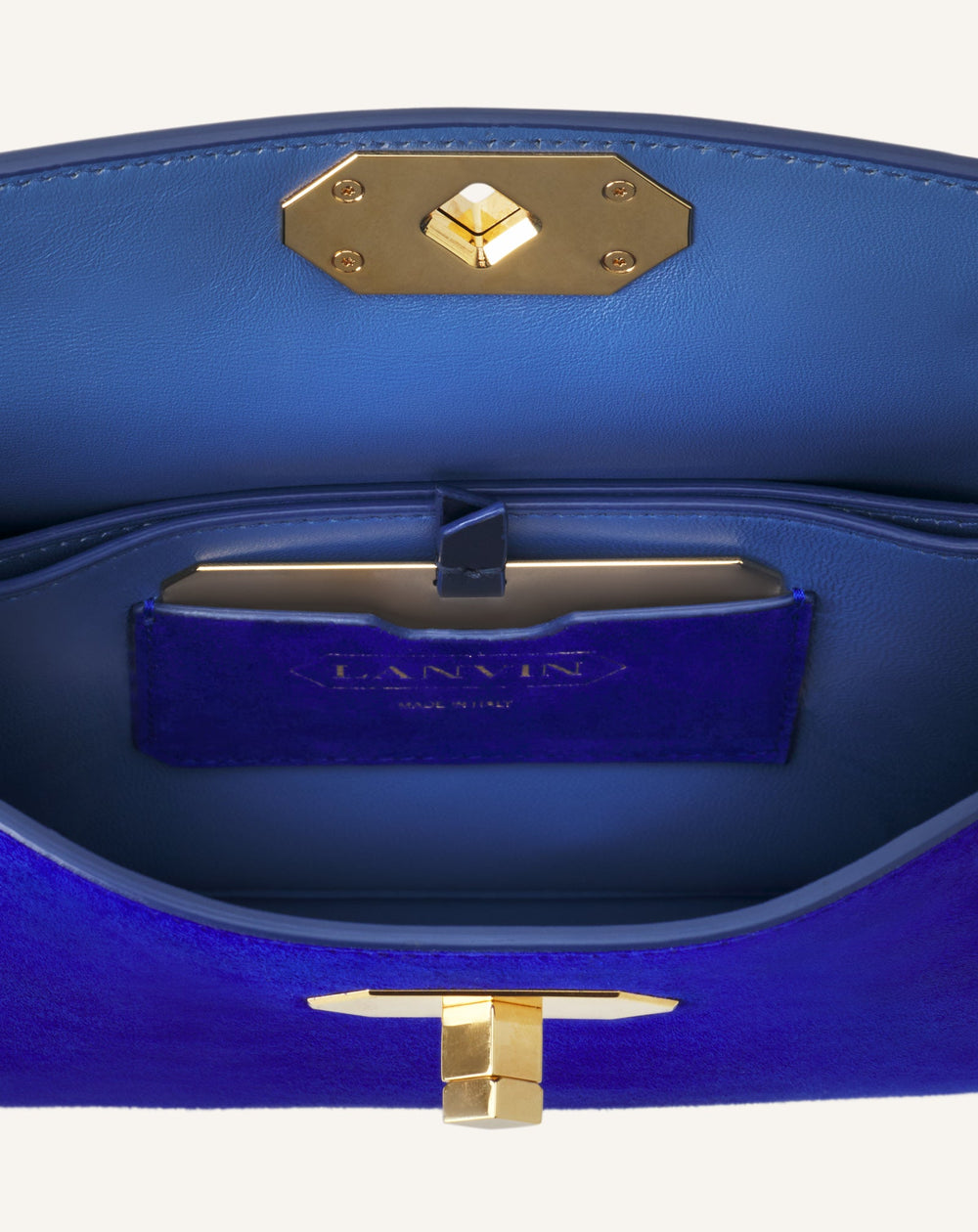Compagnon Sac Epaule Asymetrique Finition Python Pm Blue
