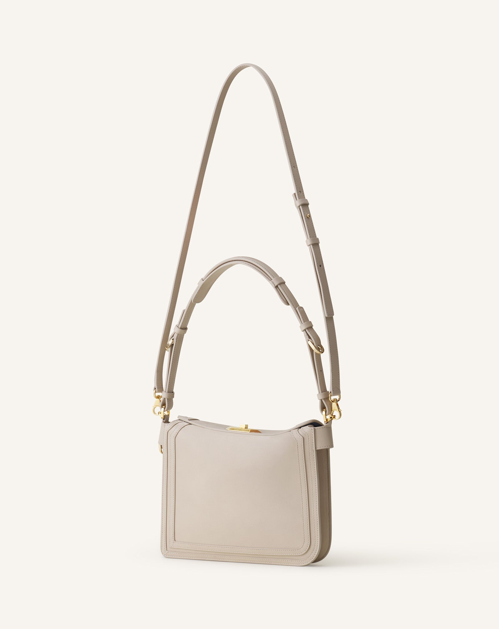 Sac Compagnon Asymetrique En Cuir White