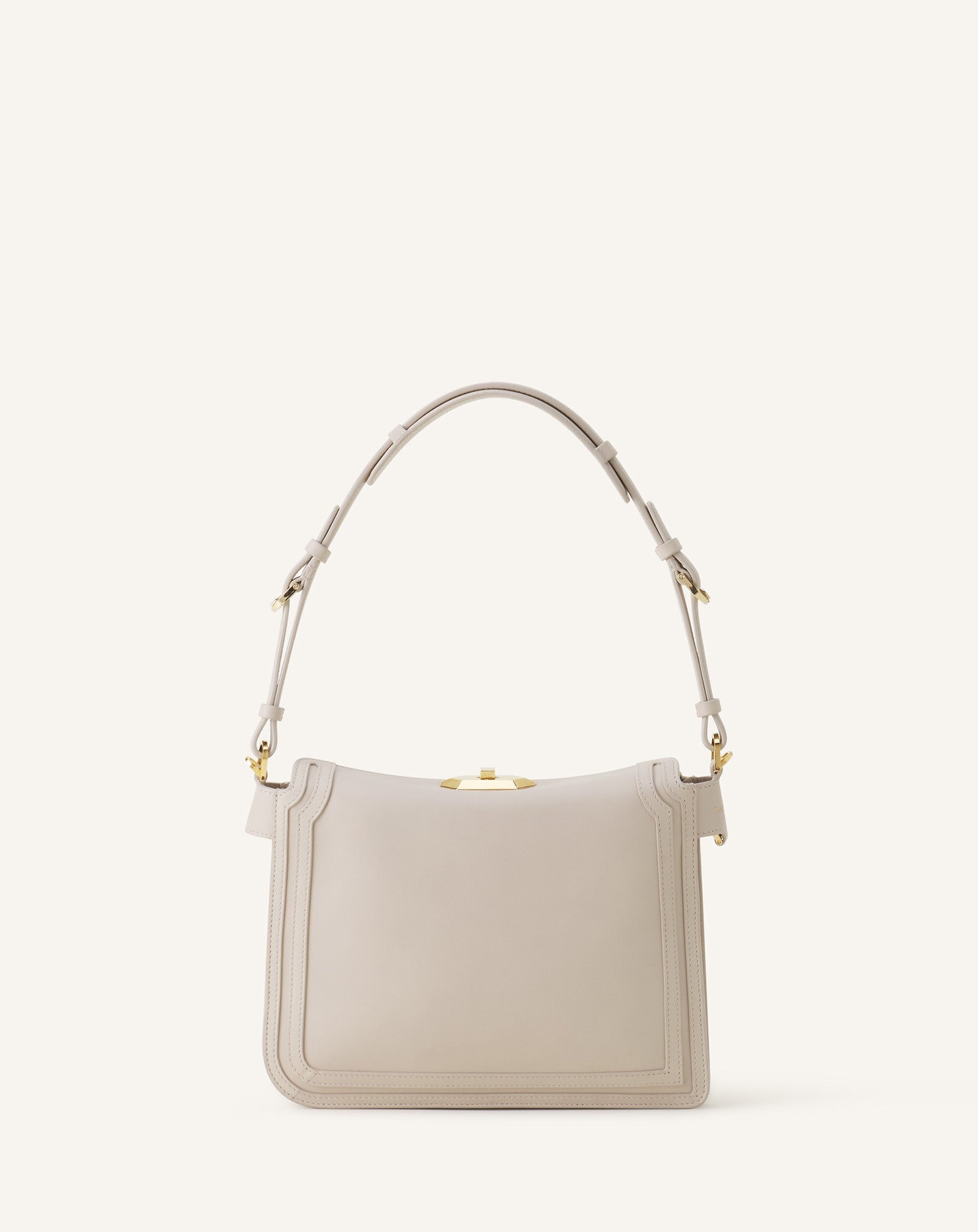 Sac Compagnon Asymetrique En Cuir White