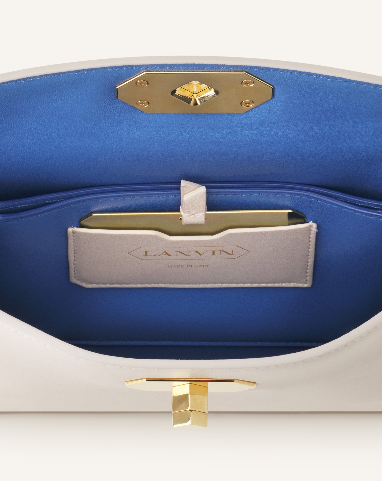 Sac Compagnon Asymetrique En Cuir White