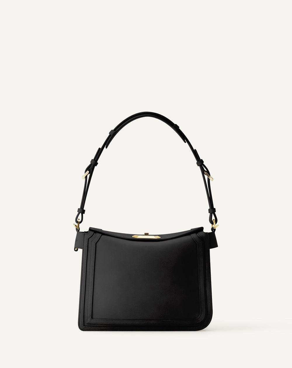 Sac Compagnon Asymetrique En Cuir Black