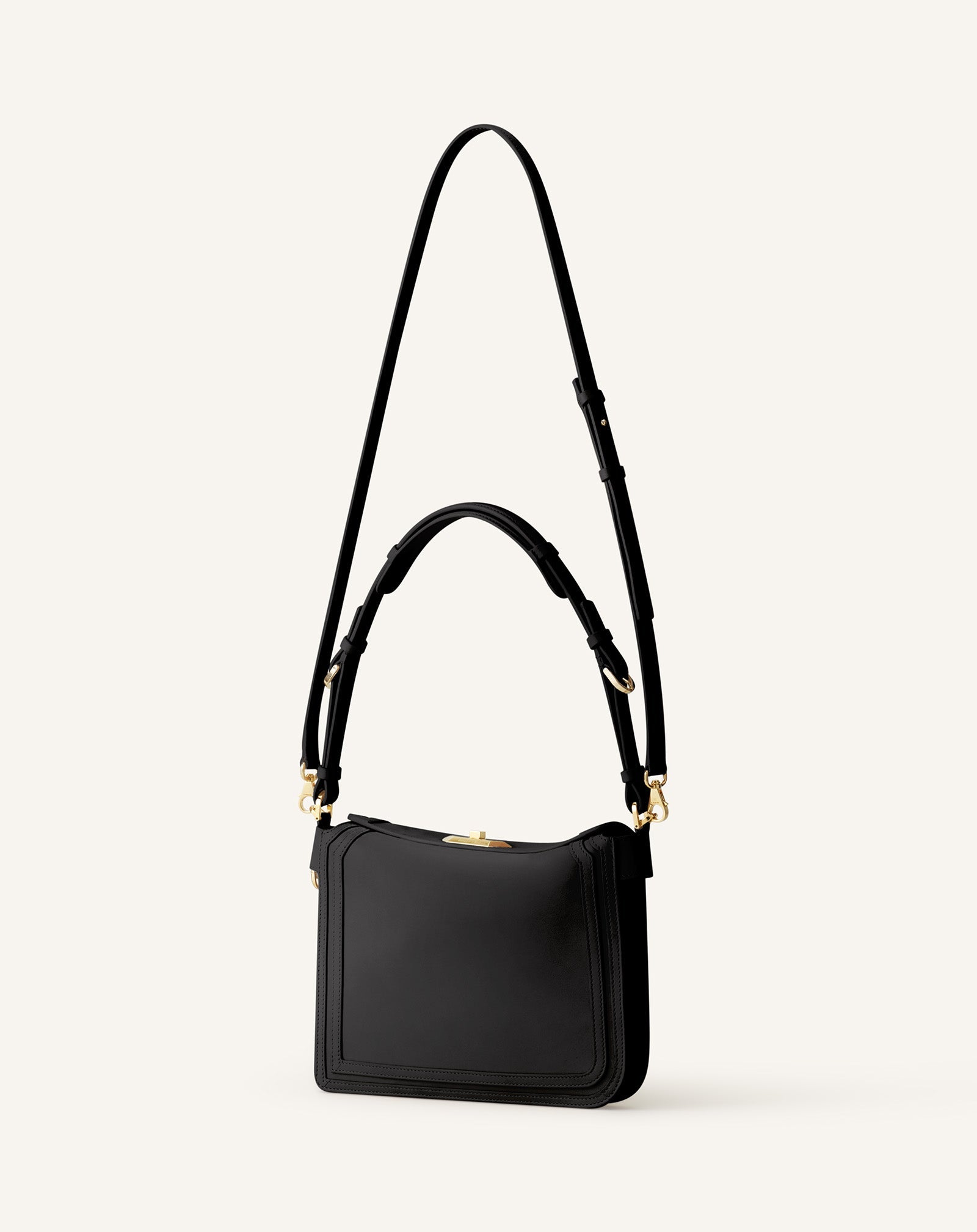 Sac Compagnon Asymetrique En Cuir Black