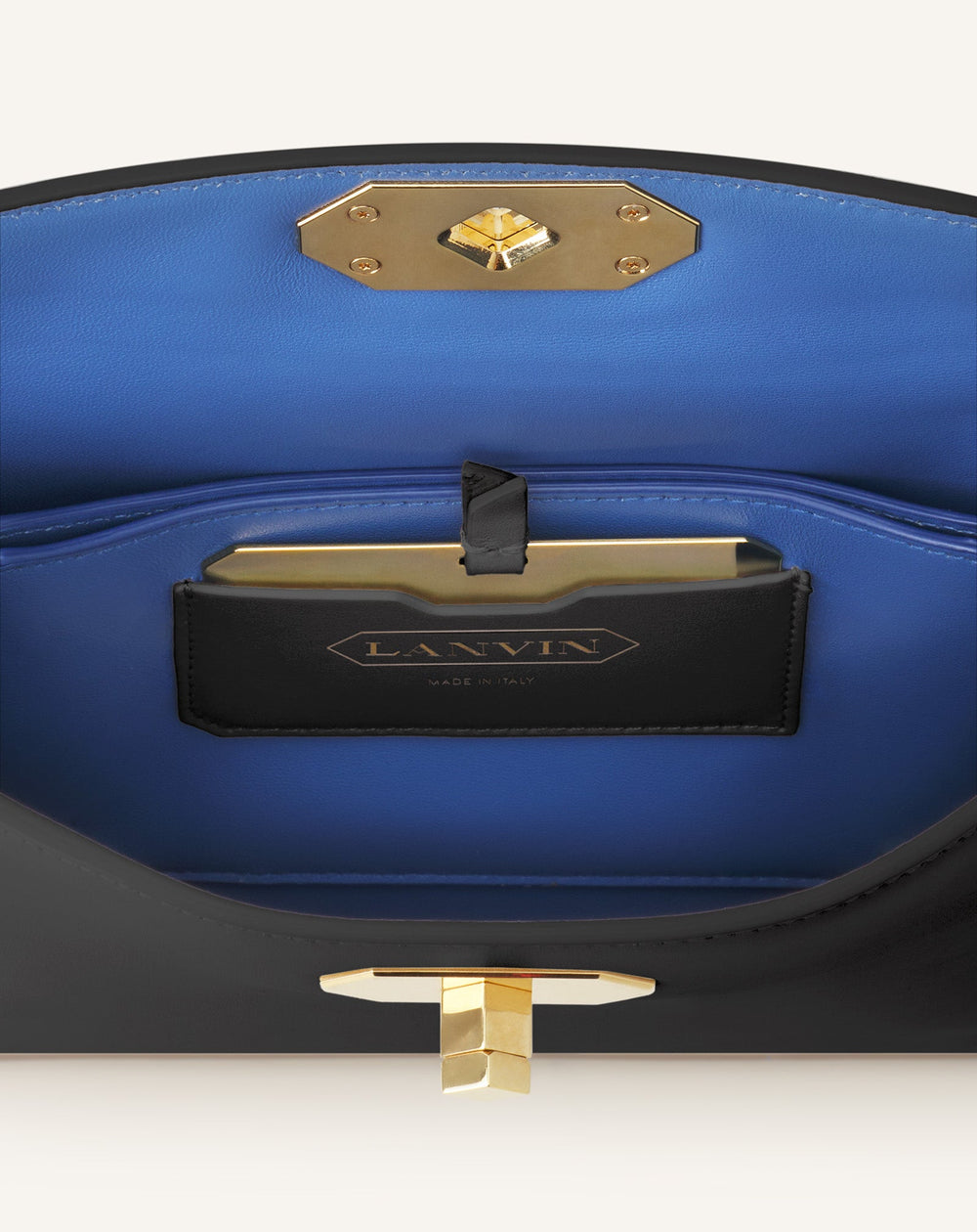 Sac Compagnon Asymetrique En Cuir Black