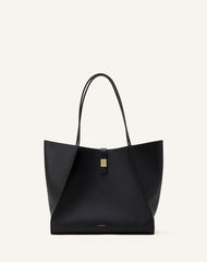 Black Concerto Arpège Leather Tote Bag
