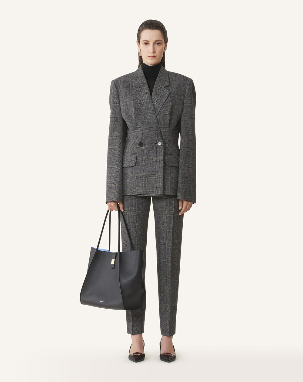 Black Concerto Arpège Leather Tote Bag