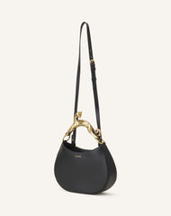 Black Hobo Cat Leather Bag