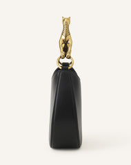 Black Hobo Cat Leather Bag