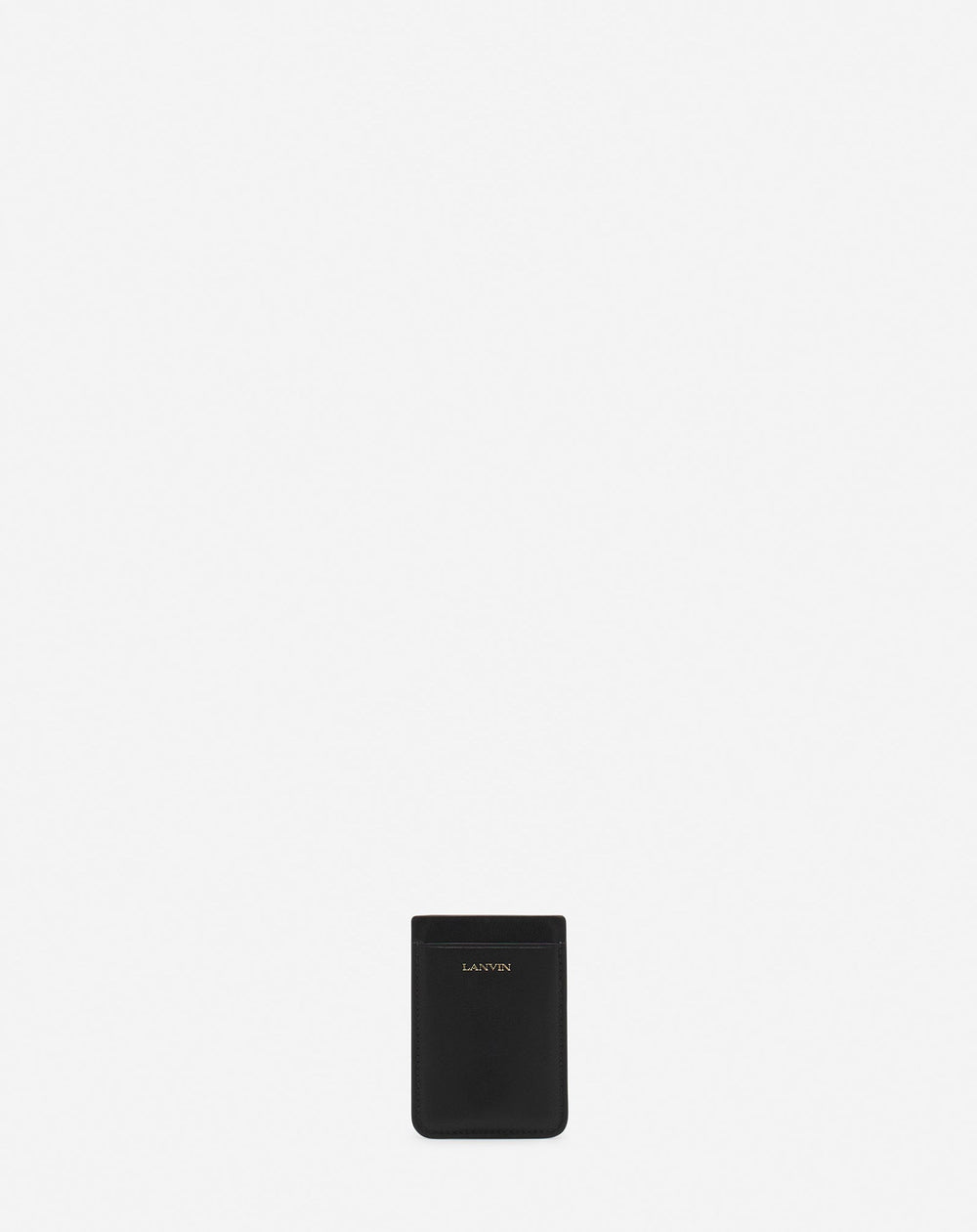 Black Magnetic Leather Cardholder