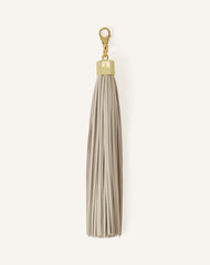 Pompon Simple En Cuir White