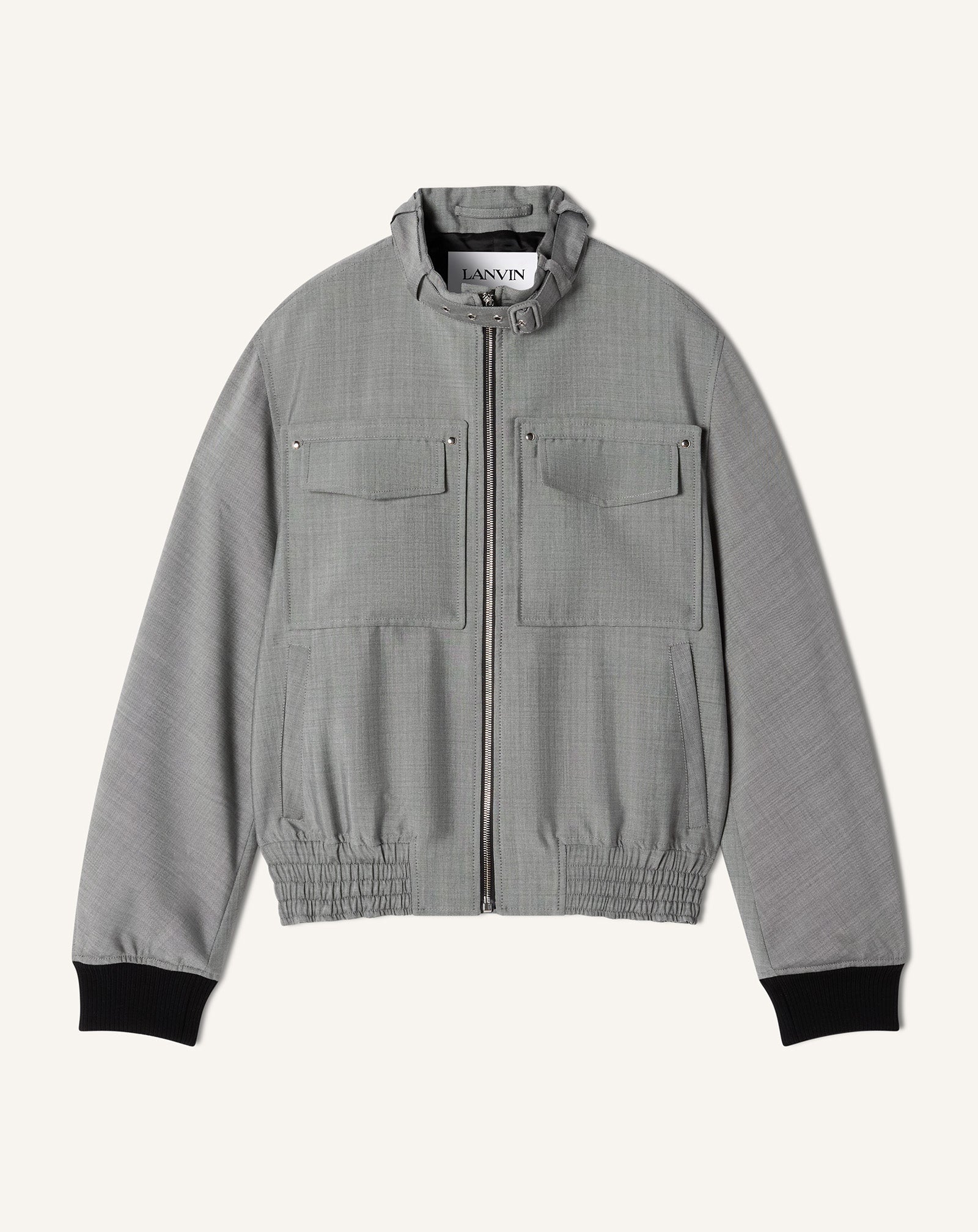 Blouson En Laine Mohair Black