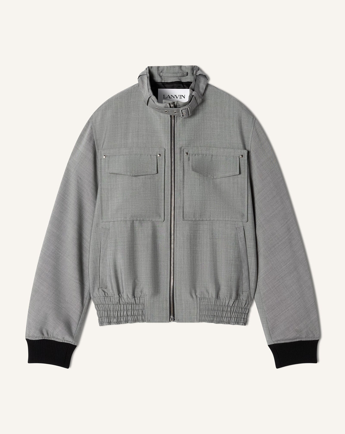 Blouson En Laine Mohair Black
