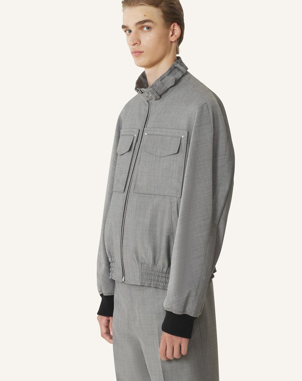 Blouson En Laine Mohair Black