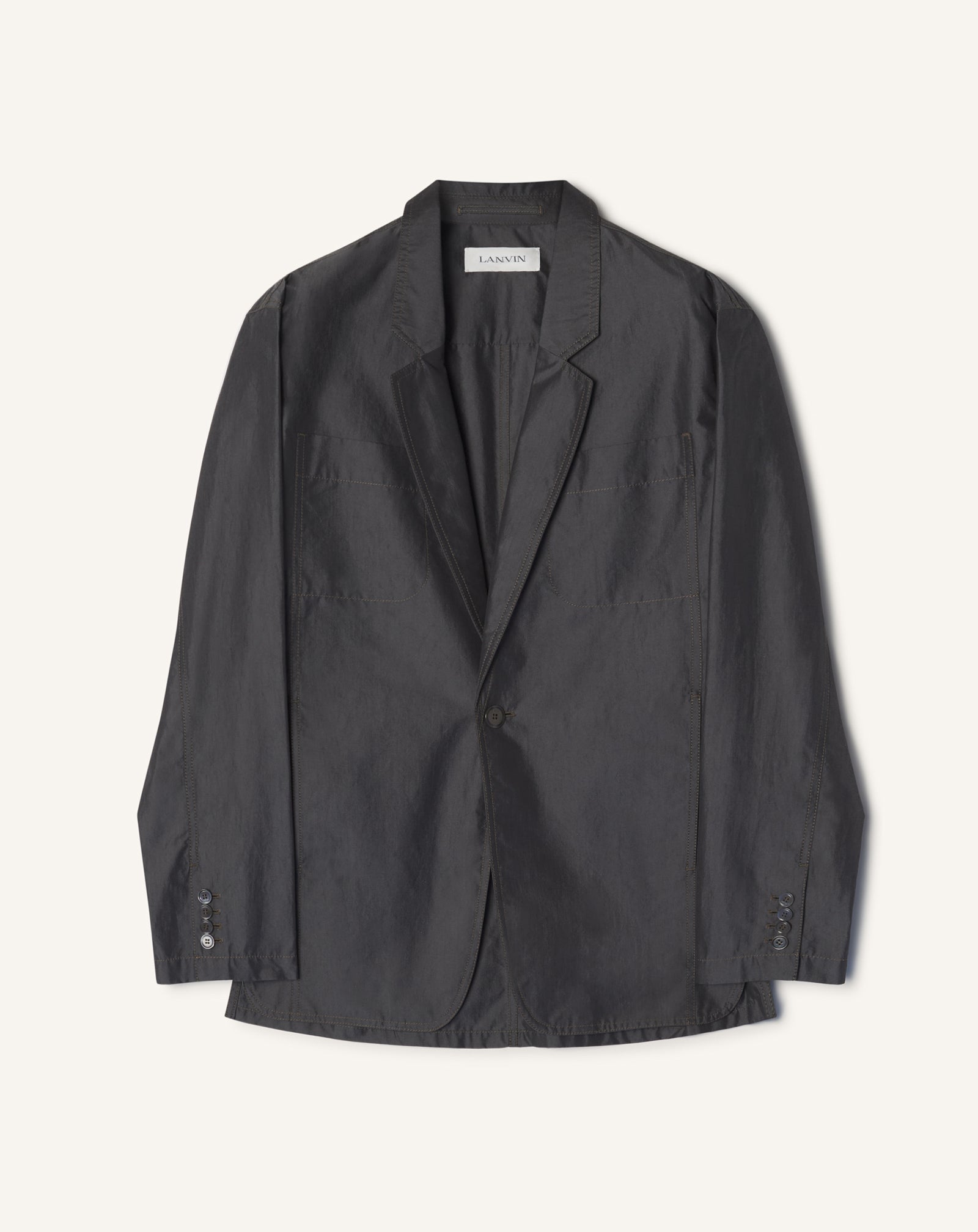 Veste Ample En Chambray Black