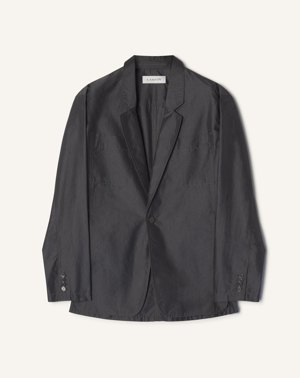Veste Ample En Chambray Black