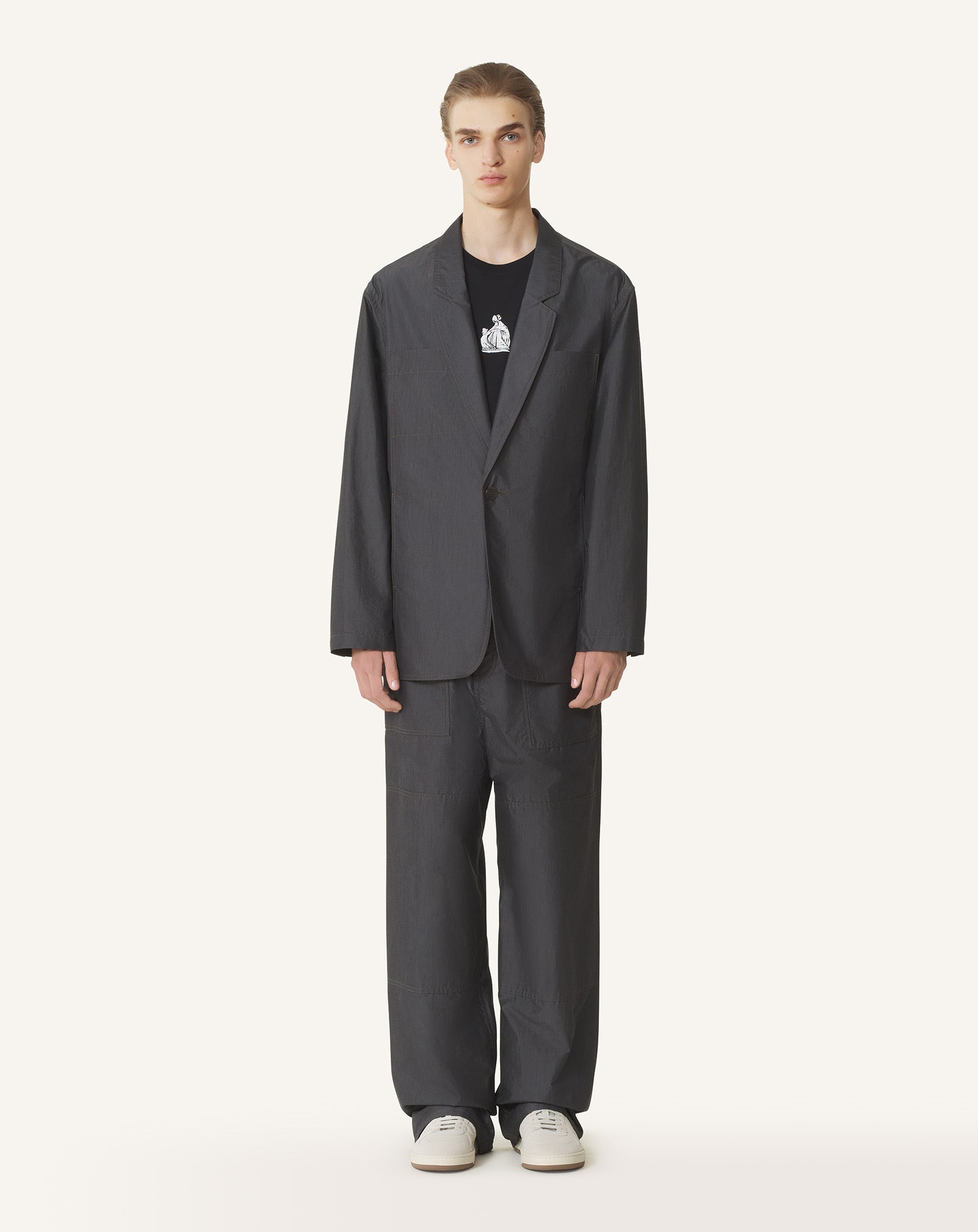 Veste Ample En Chambray Black