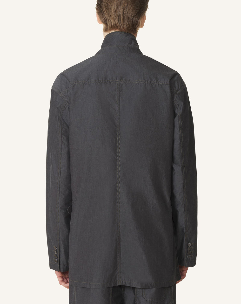 Veste Ample En Chambray Black