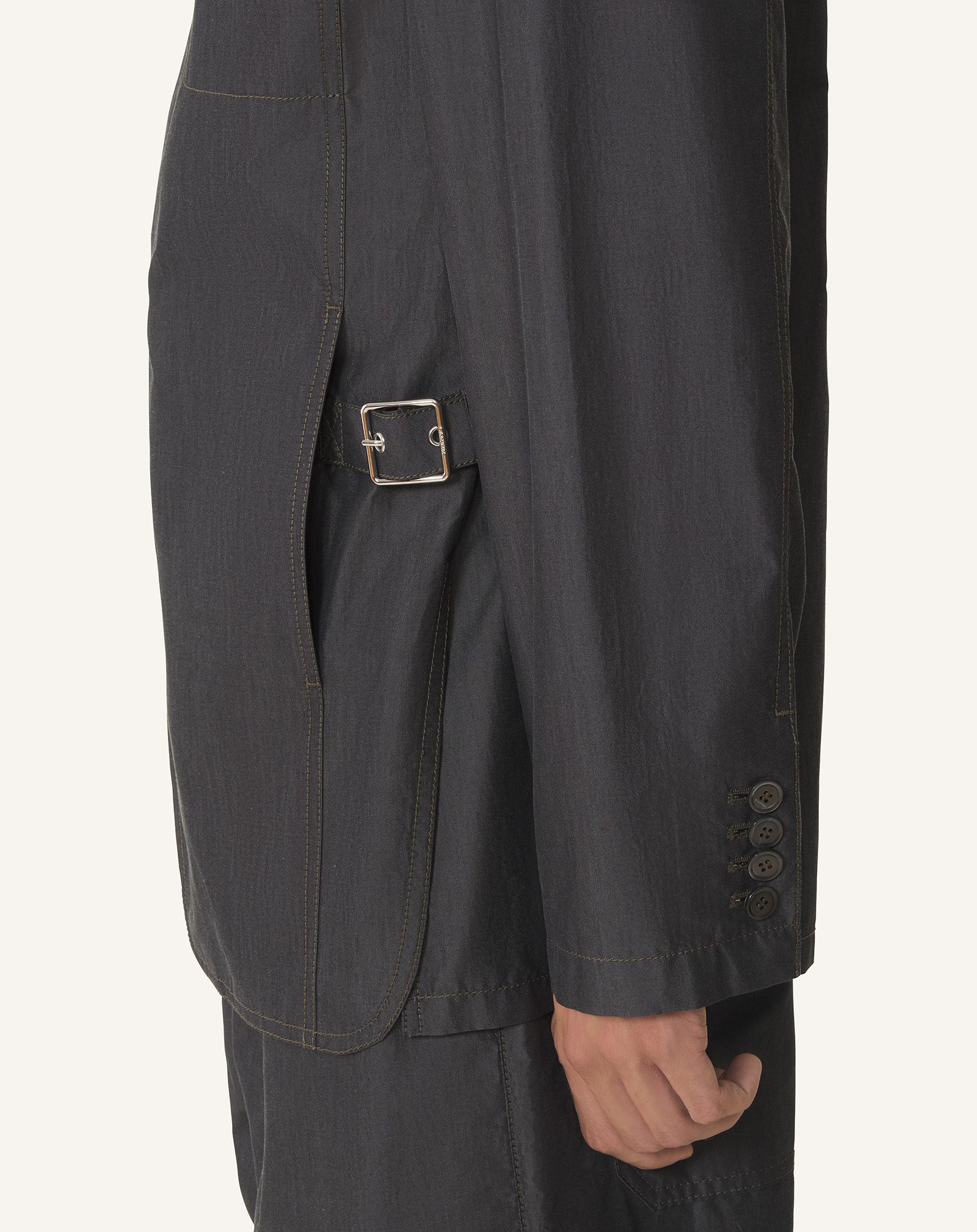 Veste Ample En Chambray Black