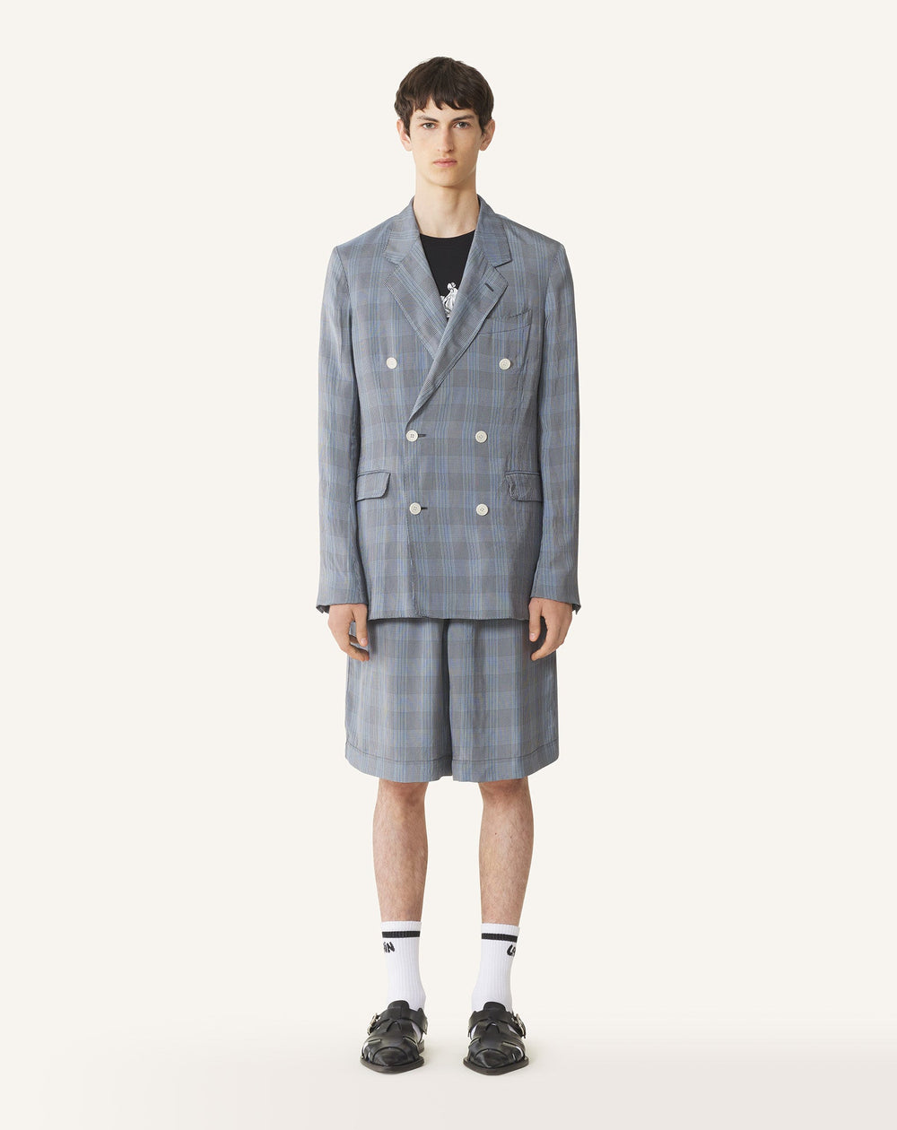 Veste Croisée En Viscose Black