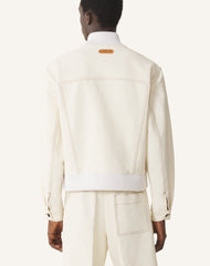 Veste Teddy En Denim White
