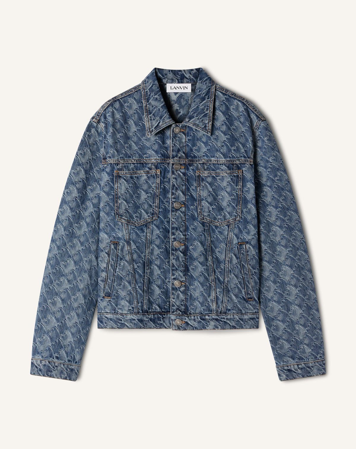 Veste En Denim Jacquard Lunar Year Blue