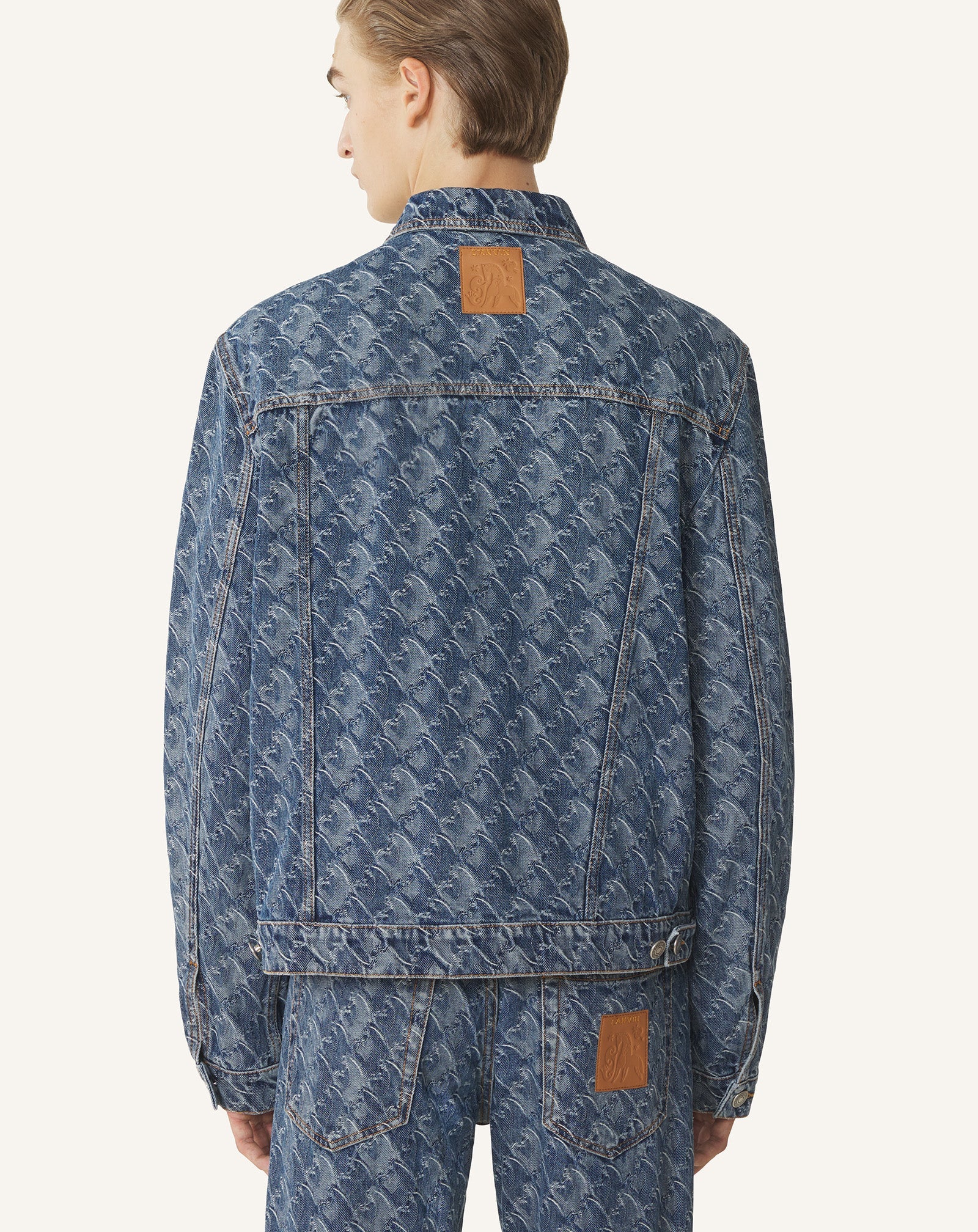 Veste En Denim Jacquard Lunar Year Blue