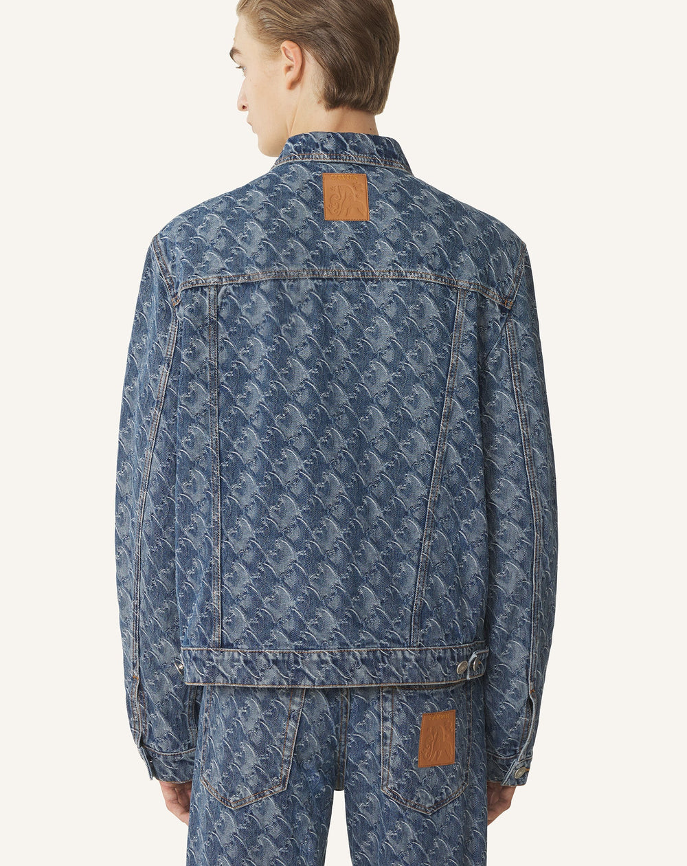 Veste En Denim Jacquard Lunar Year Blue