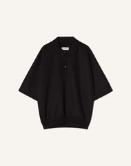 Polo Ample En Jersey Double Face Black