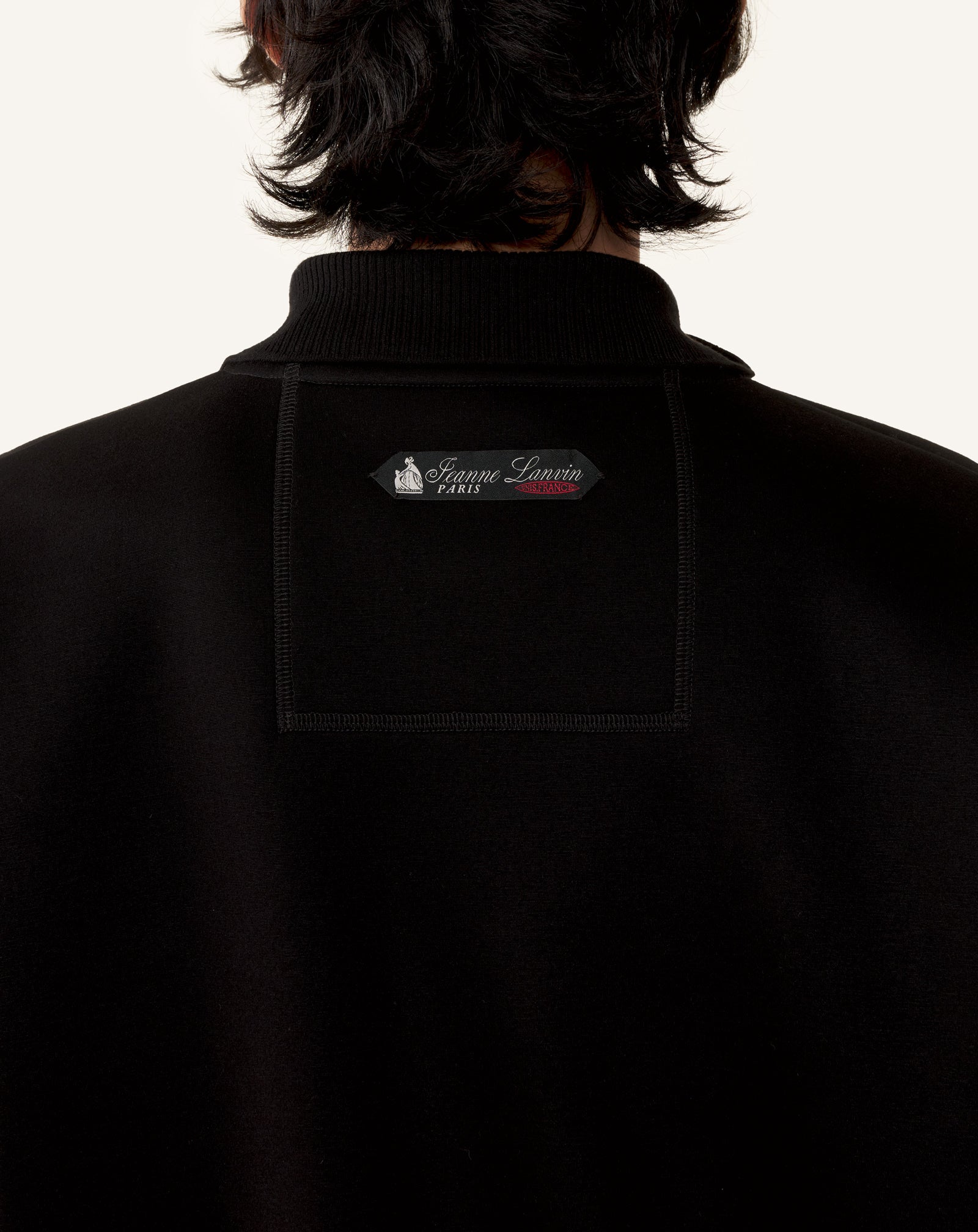 Polo Ample En Jersey Double Face Black