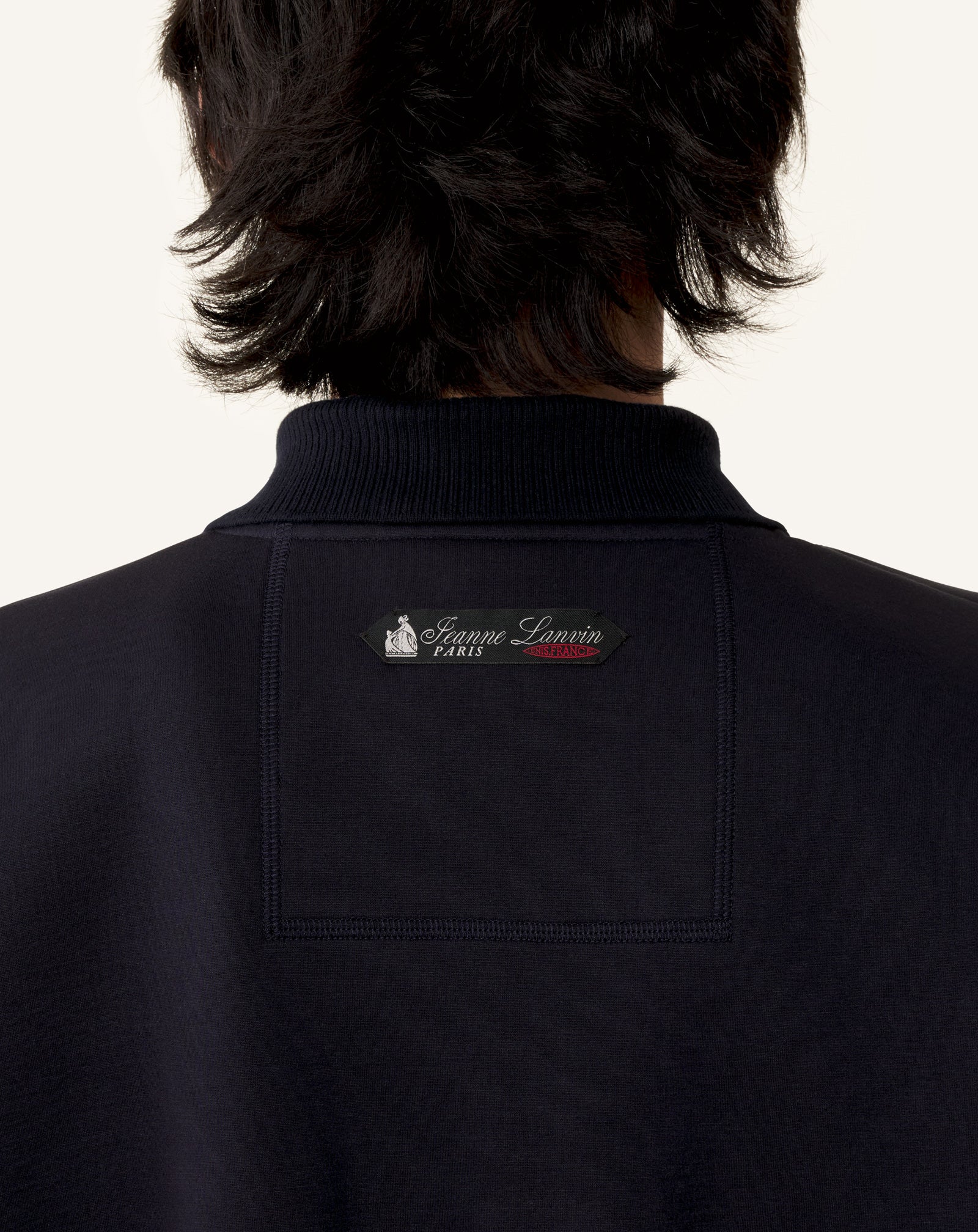 Polo Ample En Jersey Double Face Blue