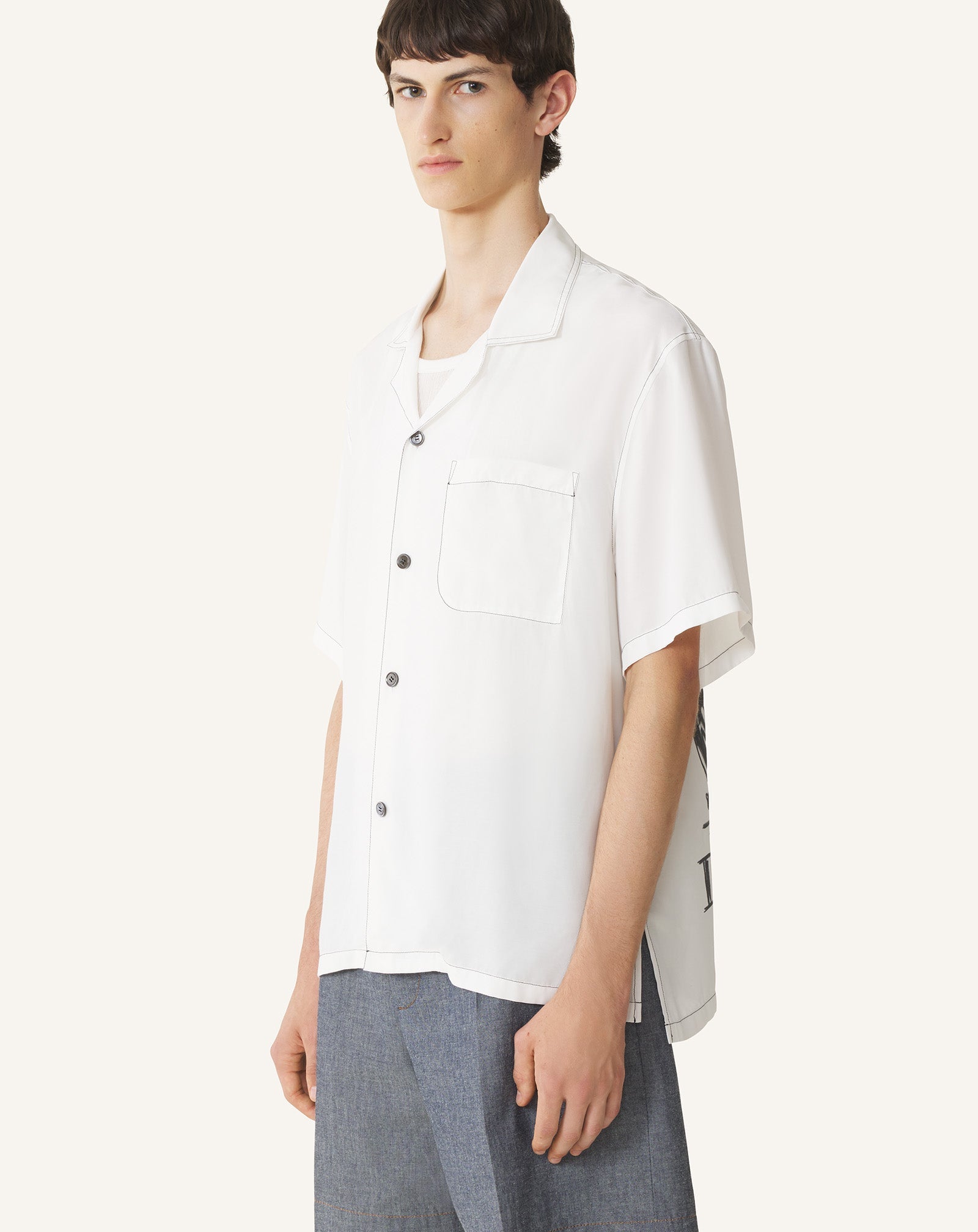 Chemise Dos Imprimé La Mère Et L'enfant White