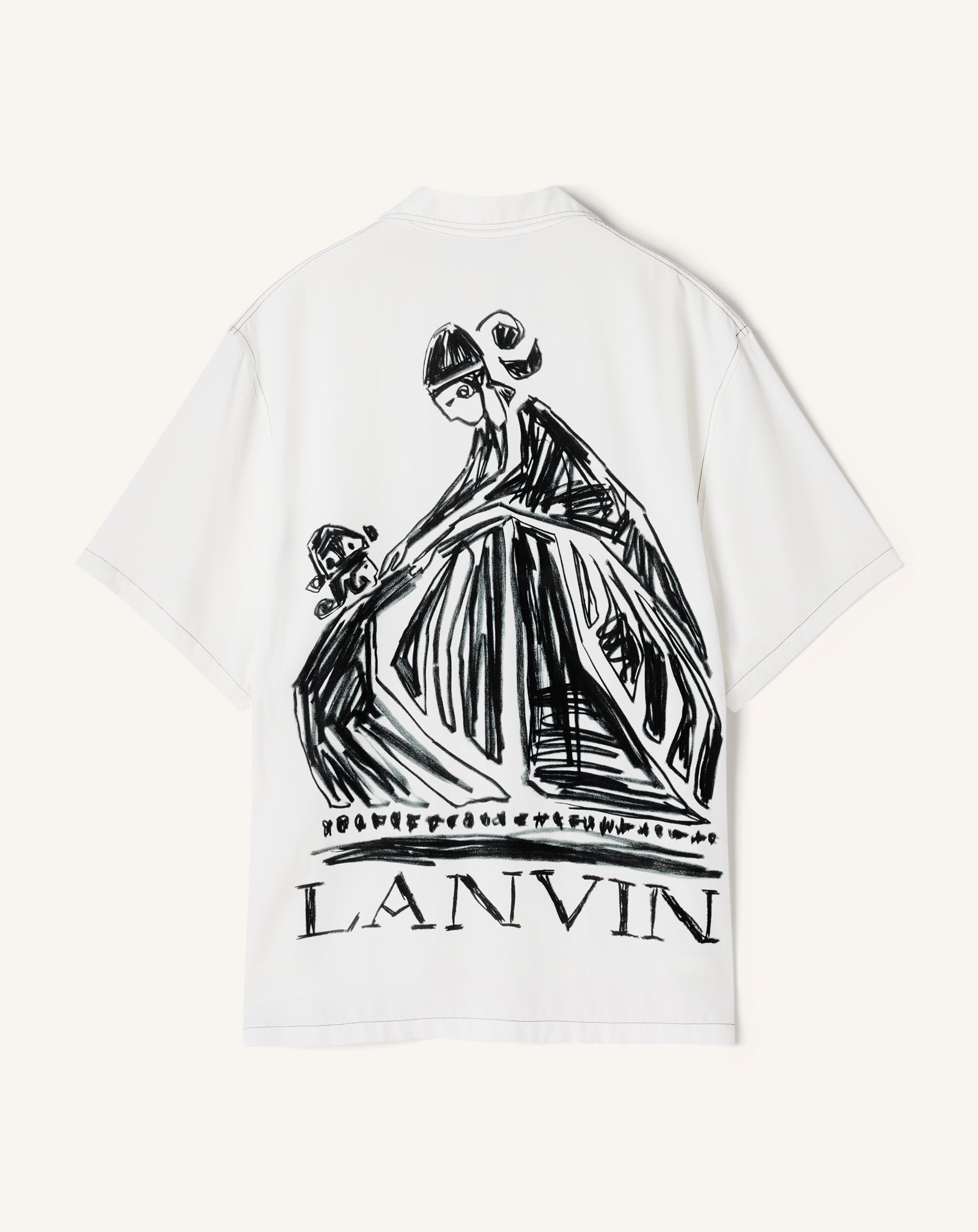Chemise Dos Imprimé La Mère Et L'enfant White