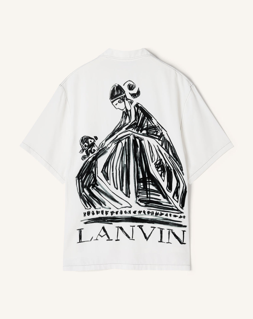 Chemise Dos Imprimé La Mère Et L'enfant White