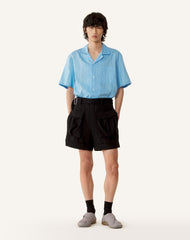 Chemise Texturée En Coton Et Soie Blue