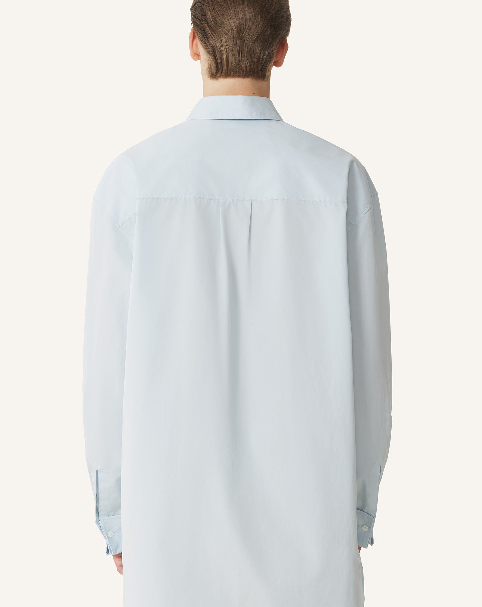 Chemise À Plastron En Popeline De Coton Blue