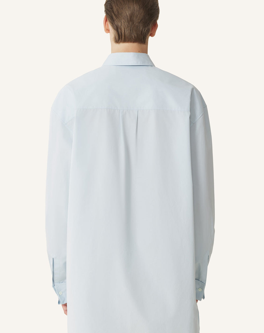 Chemise À Plastron En Popeline De Coton Blue