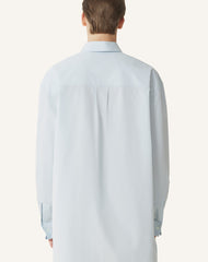 Chemise À Plastron En Popeline De Coton Blue