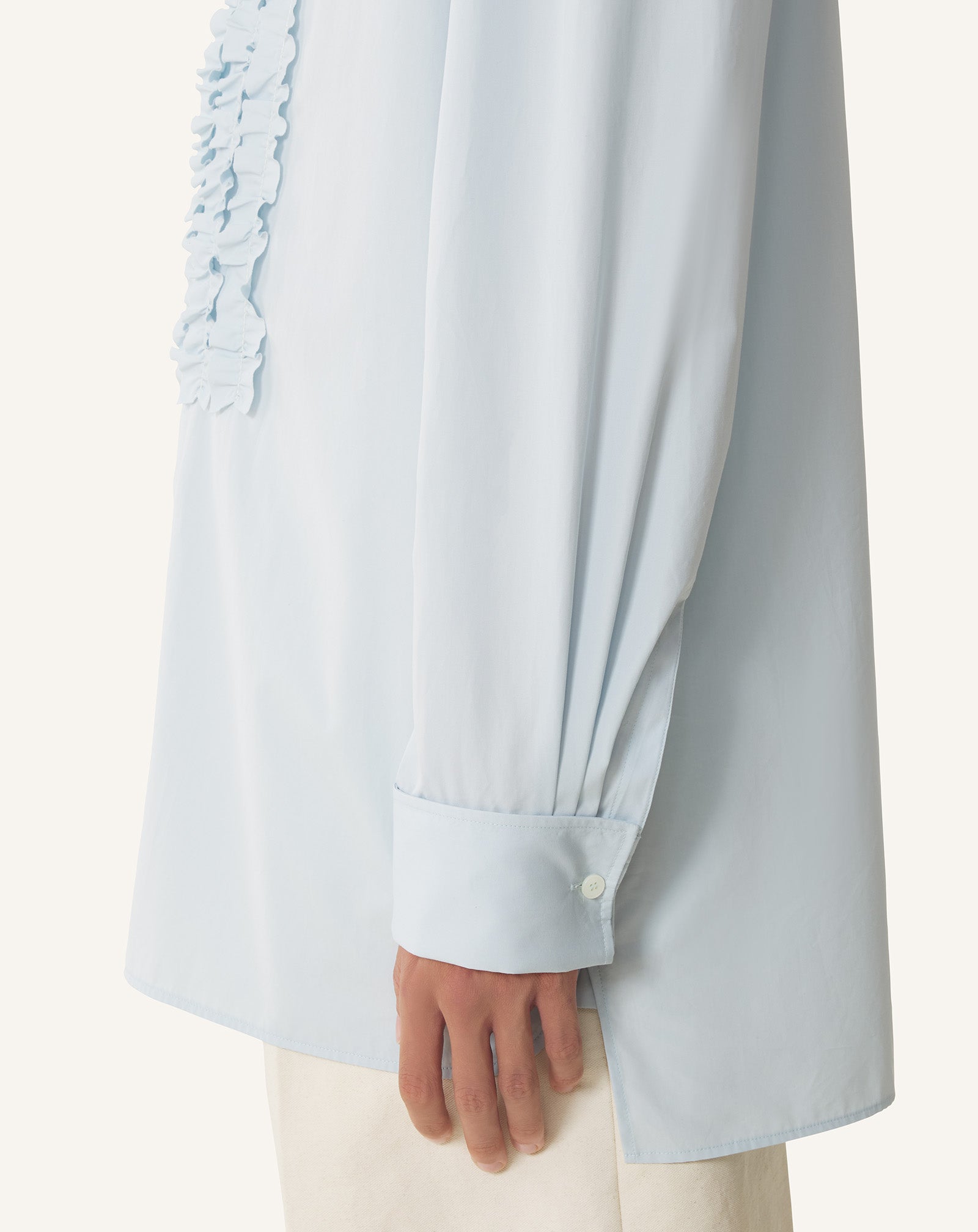 Chemise À Plastron En Popeline De Coton Blue