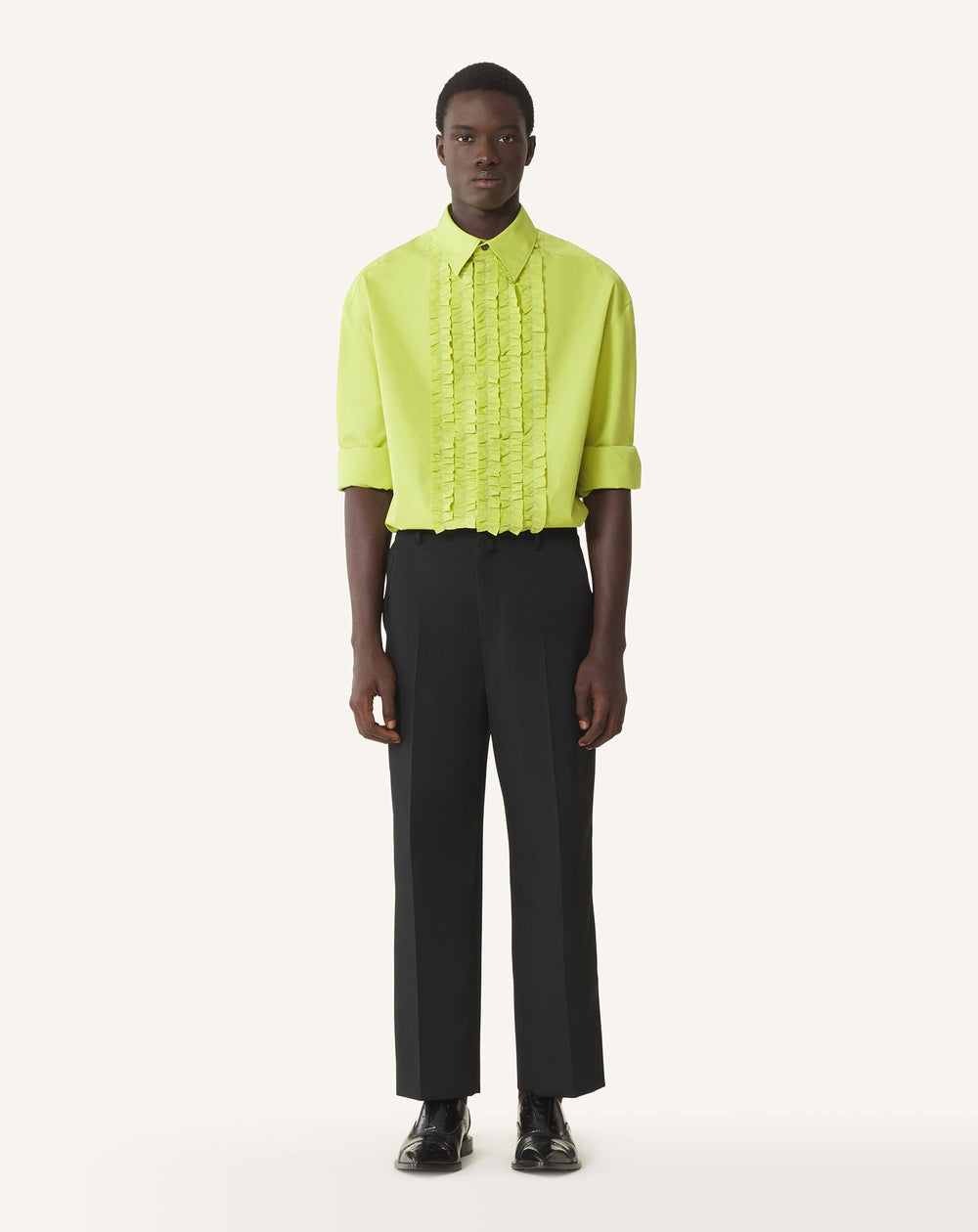 Chemise À Plastron En Popeline De Coton Green
