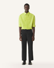 Chemise À Plastron En Popeline De Coton Green