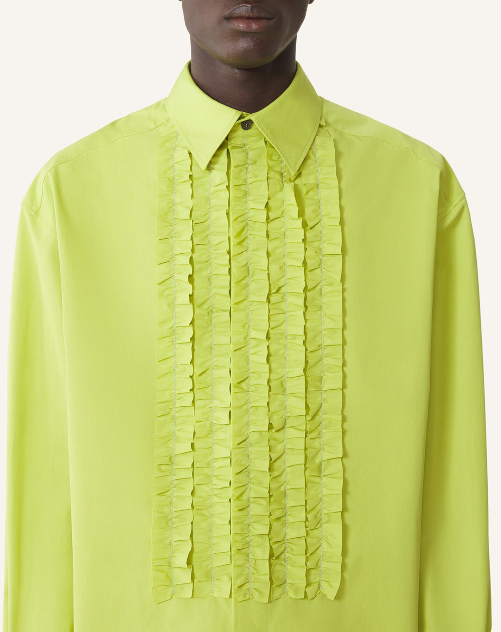 Chemise À Plastron En Popeline De Coton Green