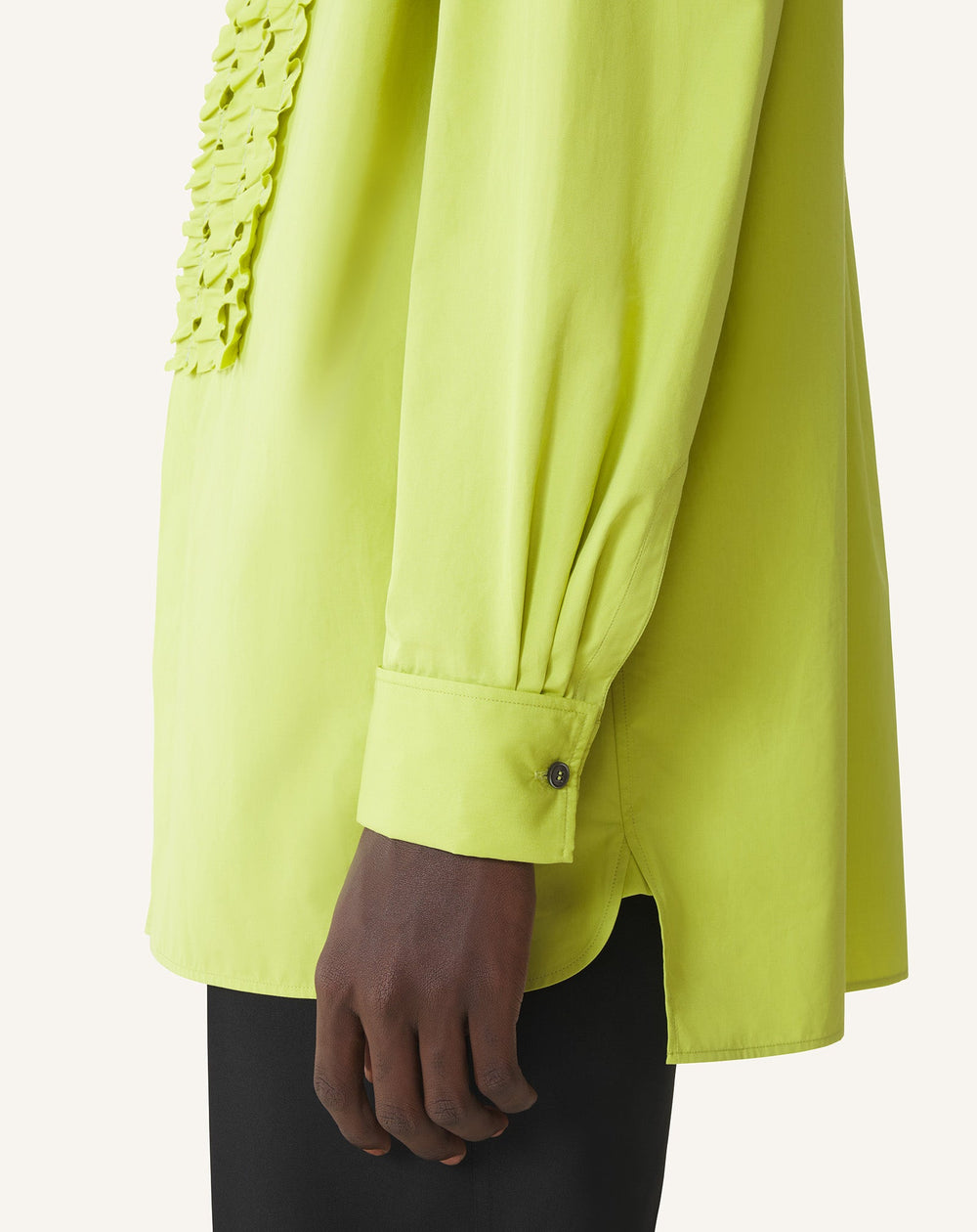 Chemise À Plastron En Popeline De Coton Green