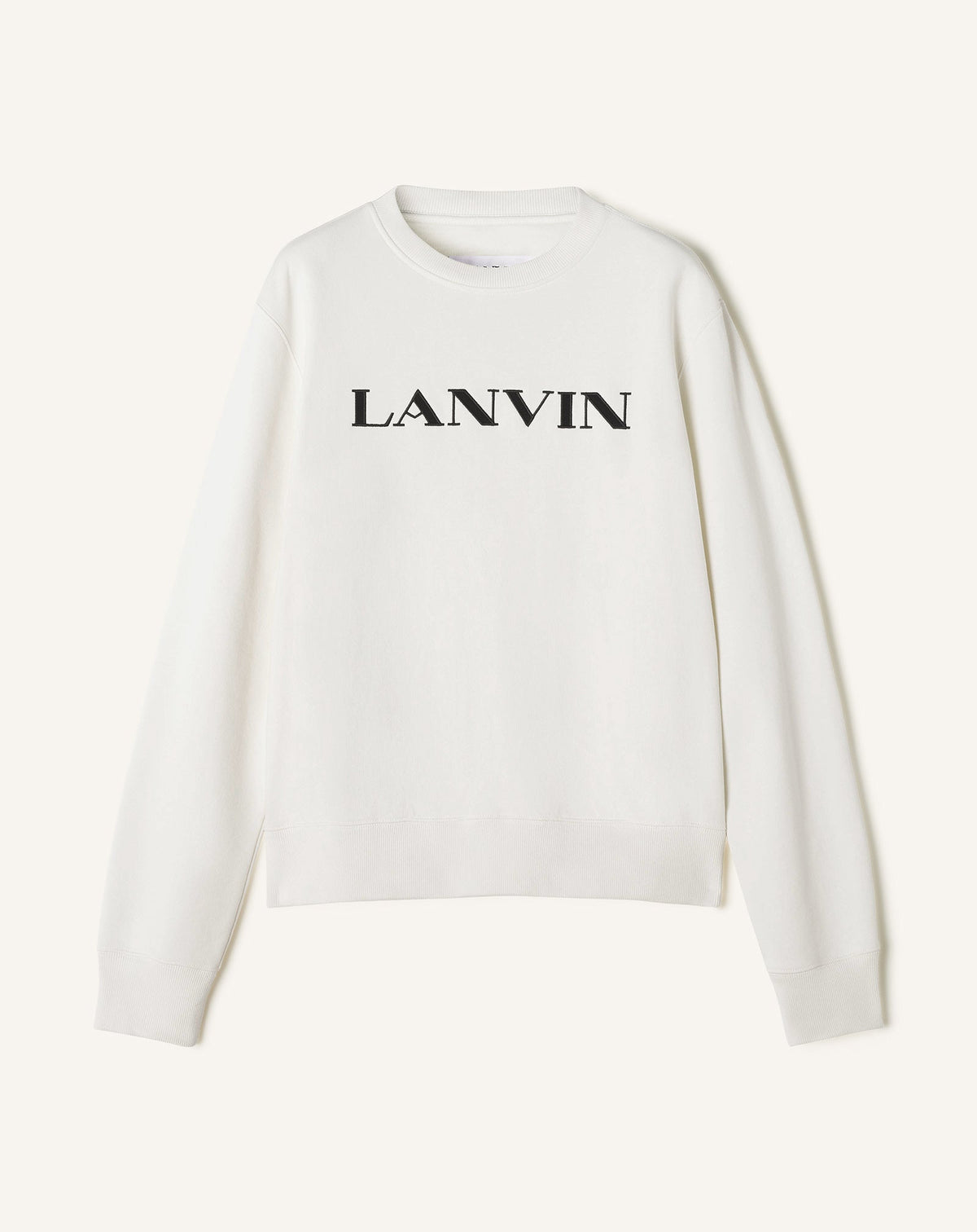 White Lanvin Embroidered Cotton Sweatshirt