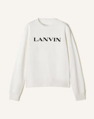 White Lanvin Embroidered Cotton Sweatshirt