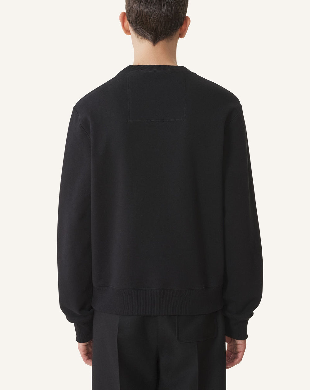 Black Lanvin Embroidered Cotton Sweatshirt