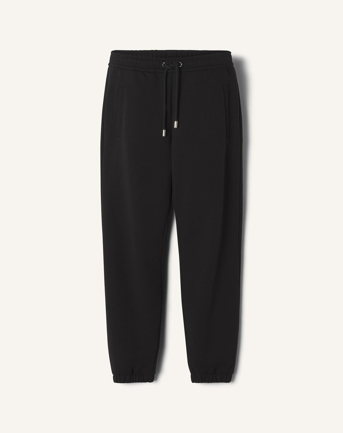 Black Fleece Jogger Pants