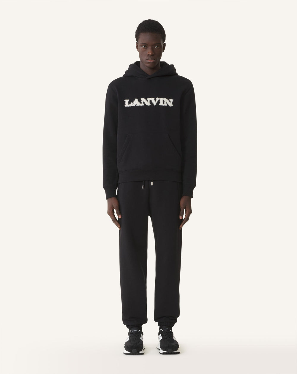 Black Fleece Jogger Pants