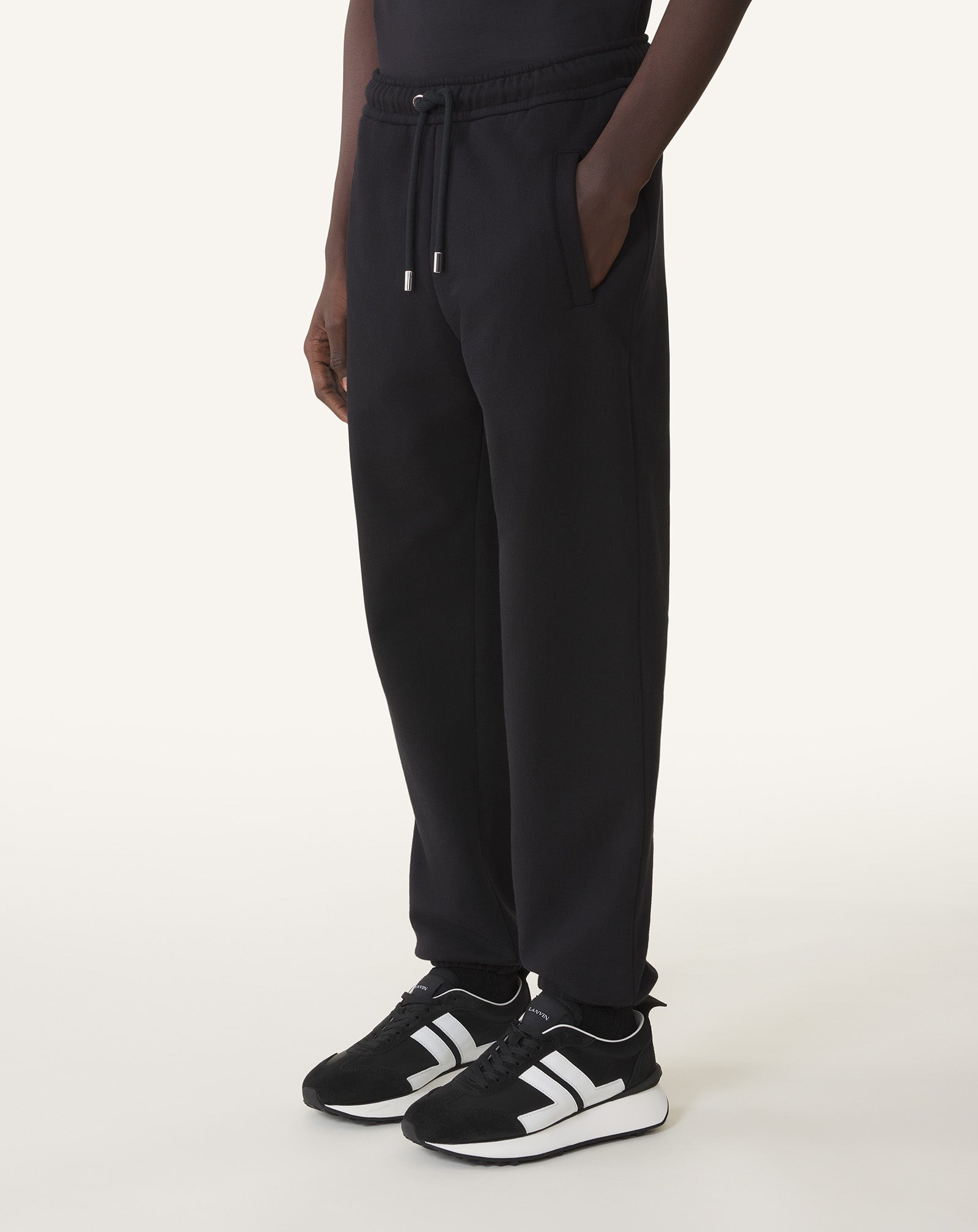 Black Fleece Jogger Pants
