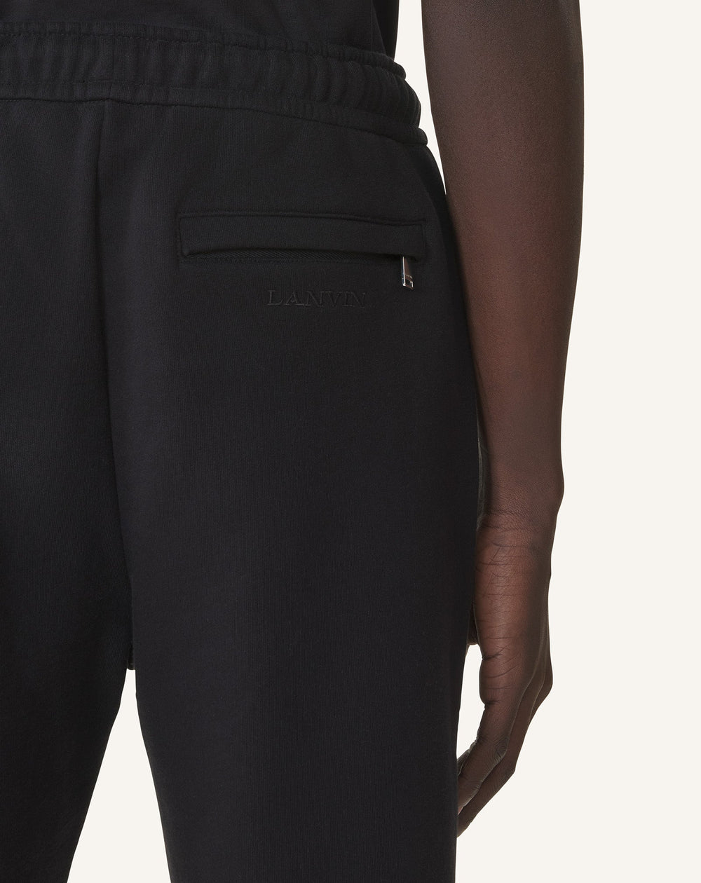 Black Fleece Jogger Pants