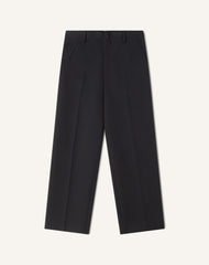 Pantalon Droit En Laine Black