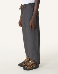 Pantalon Large En Chambray Black